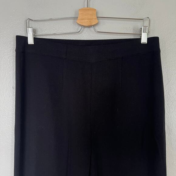 Misook Nancy Slim Leg Mylana Knit Pant Black Women's PL Petite Large L Elastic - Picture 4 of 10